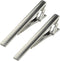 Roctee 2pcs Tie Bars for Men Silver 2.4 Inch, Tie Clip Tack Pin Pinch Tie Clip Clasp Set for Classic Style Ties Neckties for Men Suit Accessories ...